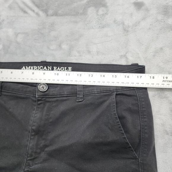 American Eagle Outfitters Shorts Womens 12 Black MIDI AEO Super Stretch Twill - Picture 11 of 15